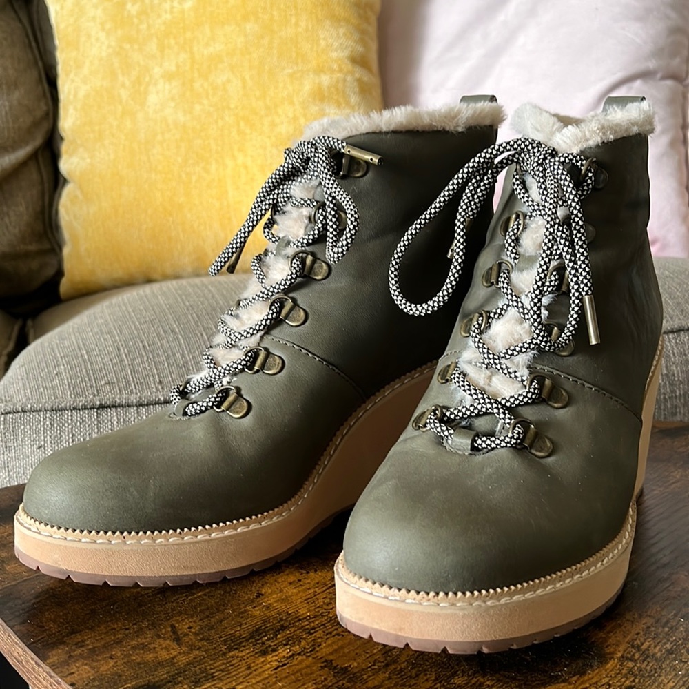 Lace up wedges